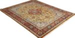 fine joshagan design vintage tabriz persian rug 51069 side white Nazmiyal