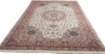 fine large vintage tabriz persian rug 51068 full white Nazmiyal