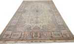 fine pictorial vintage tabriz persian rug 51070 full white Nazmiyal