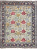 Fine Vintage Star Design Persian Tabriz Room Size Rug #51077 by Nazmiyal Antique Rugs