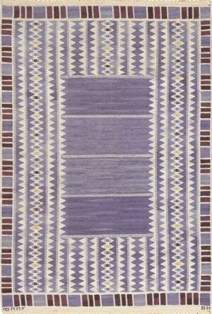 geometric vintage scandinavian swedish kilim by marta maas 49268 Nazmiyal