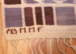 geometric vintage scandinavian swedish kilim by marta maas 49268 signature Nazmiyal
