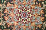 green background vintage tabriz persian rug 51109 center Nazmiyal