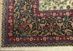 green background vintage tabriz persian rug 51109 corner Nazmiyal