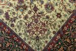 green background vintage tabriz persian rug 51109 vase Nazmiyal