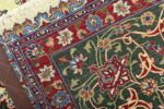 green background vintage tabriz persian rug 51109 weave Nazmiyal