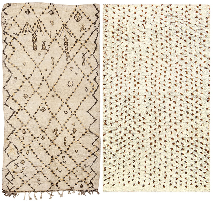 Heather Moore Interior Decorator Vintage Beni Ourain Moroccan Rugs by Nazmiyal Antique Rugs