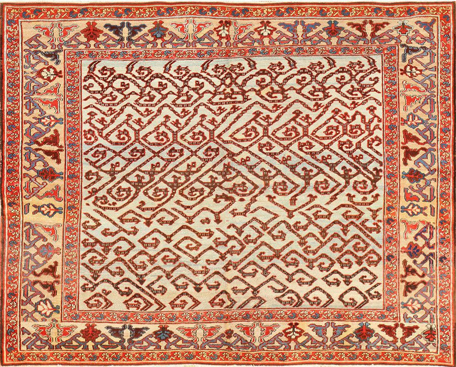 Lee Ledbetter Home Decor Antique Persian Bakshaish Carpet by Nazmiyal Antique Rugs