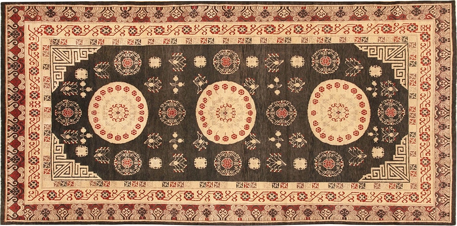 Lee Ledbetter Interior Design Antique Khotan Rug by Nazmiyal Antique Rugs