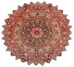 round antique khorassan persian rug 49255 Nazmiyal