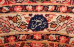 round antique khorassan persian rug 49255 signature Nazmiyal