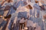 round blue vintage rya scandinavian rug 49266 middle Nazmiyal