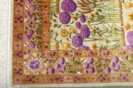 silk floral vintage tabriz persian rug 51114 dark Nazmiyal