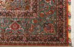 square animal motif vintage tabriz persian rug 51080 corner Nazmiyal