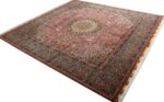 square animal motif vintage tabriz persian rug 51080 side Nazmiyal