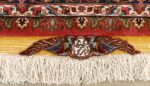 square animal motif vintage tabriz persian rug 51080 signature Nazmiyal