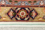 square gonbad design vintage tabriz persian rug 51075 fringes Nazmiyal