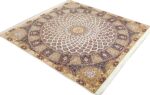 square gonbad design vintage tabriz persian rug 51075 side Nazmiyal