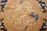 square scatter size golden antique chinese rug 49274 medallion Nazmiyal