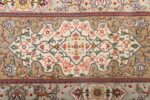 square shahsavarpour design vintage tabriz persian rug 51076 green Nazmiyal