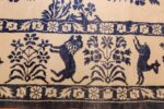 vintage animal motif indian rug 49257 border Nazmiyal