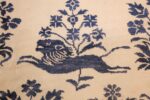 vintage animal motif indian rug 49257 lion Nazmiyal
