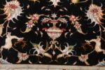 vintage animal motif tabriz persian rug 51102 deers Nazmiyal