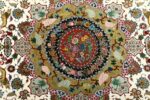 vintage animal motif tabriz persian rug 51107 medallion Nazmiyal