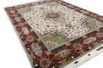 vintage animal motif tabriz persian rug 51107 side Nazmiyal