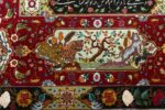 vintage animal motif tabriz persian rug 51107 tigers Nazmiyal