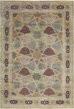 vintage geometric tabriz persian rug 51113 Nazmiyal