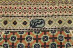vintage geometric tabriz persian rug 51113 signature Nazmiyal