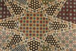 vintage geometric tabriz persian rug 51113 star Nazmiyal