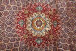 vintage gonbad design tabriz persian rug 51088 medallion Nazmiyal