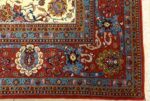 vintage ivory qum persian rug 51091 corner Nazmiyal