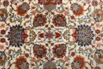 vintage ivory qum persian rug 51091 field Nazmiyal