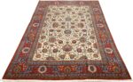 vintage ivory qum persian rug 51091 full Nazmiyal