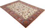 vintage ivory qum persian rug 51091 side Nazmiyal