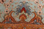 vintage ivory tabriz persian rug 51082 design Nazmiyal