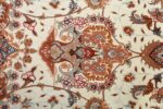 vintage ivory tabriz persian rug 51082 top Nazmiyal