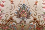 vintage ivory tabriz persian rug 51104 bush Nazmiyal