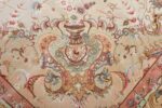 vintage ivory tabriz persian rug 51104 design Nazmiyal