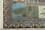 vintage pictorial tabriz persian rug 51105 corner Nazmiyal