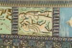 vintage pictorial tabriz persian rug 51105 cow Nazmiyal