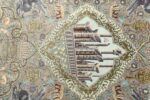vintage pictorial tabriz persian rug 51105 persepolis Nazmiyal