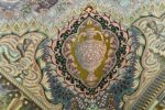 vintage pictorial tabriz persian rug 51105 vase Nazmiyal