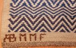 vintage scandivanian Swedish kilim rug by marta maas fjetterstrom 49128 signature Nazmiyal