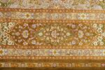 vintage silk and metallic threading souf tabriz persian rug 51112 border Nazmiyal