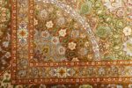 vintage silk and metallic threading souf tabriz persian rug 51112 dark Nazmiyal
