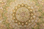 vintage silk and metallic threading souf tabriz persian rug 51112 medallion Nazmiyal